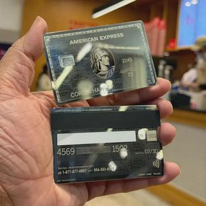 Custom AMEX Silver Mirror Metal Card - Custom Card - Personalized Metal Card - Laser Engraved - Handmade Novelty Gift - Wallet Card