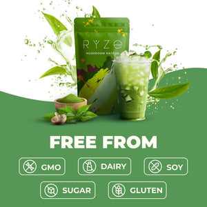 RYZE Organic Mushroom Matcha with 6 Adaptogenic Mushrooms, 30 Servings My Store