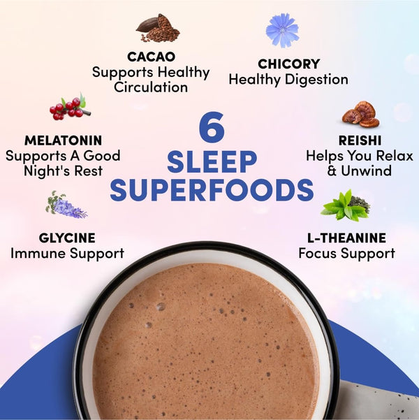 RYZE Mushroom Hot Cocoa with Melatonin, Reishi & L-Theanine, 20 Servings My Store