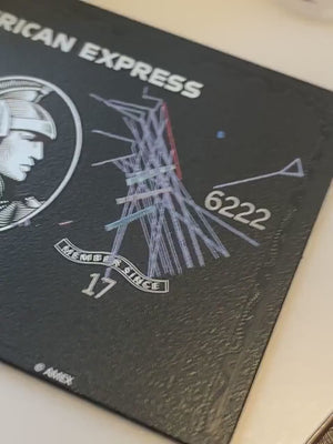 Custom AMEX Black Art Metal Card - Custom Metal Card - Personalized Metal Card - Laser Engraved - Handmade Novelty Gift - Wallet Card