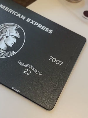 Custom AMEX Black Metal Card - Centurion Card - Personalized Metal Card - Laser Engraved - Handmade Novelty Gift - Wallet Card